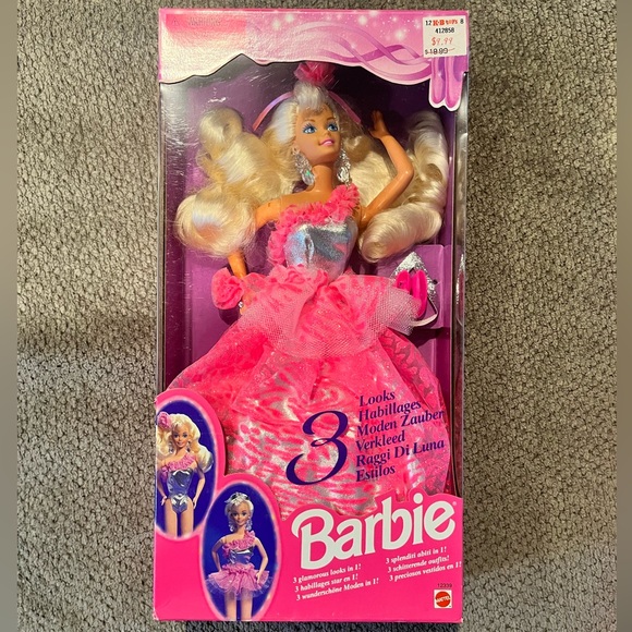 (1993) 3 Looks in 1 Barbie Set - Picture 1 of 1